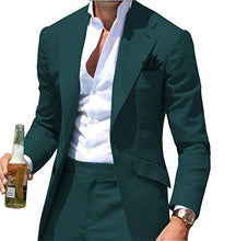 Load image into Gallery viewer, 2019 Latest Design Mens Dinner Suit Groom Tuxedos Groomsmen Wedding Suits Blazer for men Trendy Green (jacket +Pants) terno