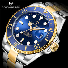 Load image into Gallery viewer, NewPAGANI Water Ghost Series Classic Blue Dial Luxury Men Automatic Watches Stainless Steel 100m Waterproof Mechanical Watch