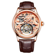 Load image into Gallery viewer, Guanqin Skeleton Mechanical Tourbillon  Men Watch Waterproof  Leather 2019 Original Brand Luxury Tourbillon relogio masculino