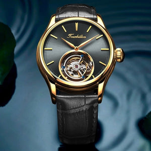 Tourbillon Watch GUANQIN Original watch Skeleton mechanical Sapphire Mens Watches Top Brand Luxury clock men Relogio Masculino