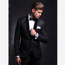 Load image into Gallery viewer, Mens Suits (Jacket+Pants) Classic Style Wedding Suit Slim Fit Groom Tuxedos Black Groomsman Suit Best Man Bridegroom 2 Pieces