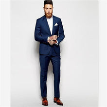 Load image into Gallery viewer, Mens Suits (Jacket+Pants) Classic Style Wedding Suit Slim Fit Groom Tuxedos Black Groomsman Suit Best Man Bridegroom 2 Pieces