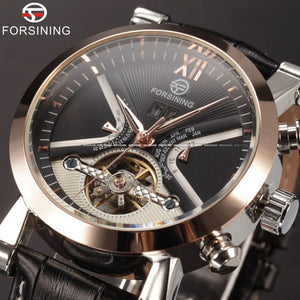 Classic Tourbillon Wrap Mens Watches Top Brand Luxury Automatic Watch Golden Case Calendar Male Clock Black Mechanical Watch