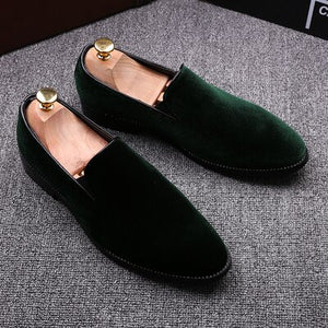 2016 Vintage Velvet Men Casual Shoe Summer Green Loafers Breathable Flats Slippers Mocassins Red Bottoms Men Shoe Zapatos Hombr