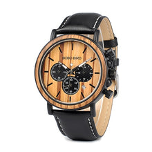 Load image into Gallery viewer, BOBO BIRD Business Men Watch Metal Wood Wristwatch Chronograph Date Display with Gift Box relogio masculino U-Q26