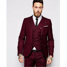 Load image into Gallery viewer, 2019 New Arrival Groom Tuxedo Black Groomsmen Notch Lapel Wedding/Dinner Suits Best Man Bridegroom