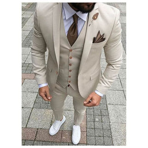 2019 New Arrival Groom Tuxedo Black Groomsmen Notch Lapel Wedding/Dinner Suits Best Man Bridegroom