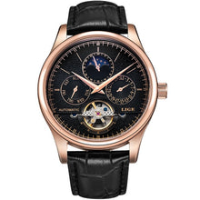 Load image into Gallery viewer, LIGE Men Watch Top Brand Mens Mechanical Watches Automatic Tourbillon Skeleton Watch Men Calendar Relogio Masculino dropship+Box