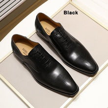 Load image into Gallery viewer, 2019 New Genuine Leather Men&#39;s Dress Shoes Handmade Office Business Wedding Blue Black Luxury Lace Up Formal Oxfords Mens Shoes