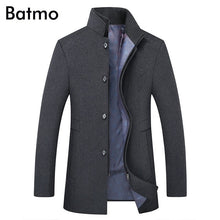 Load image into Gallery viewer, BATMO 2019 new arrival winter high quality wool thicked trench coat men,men&#39;s gray wool jackets ,plus-size M-6XL,1818