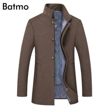 Load image into Gallery viewer, BATMO 2019 new arrival winter high quality wool thicked trench coat men,men&#39;s gray wool jackets ,plus-size M-6XL,1818